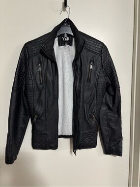 Y2K faux leather jacket